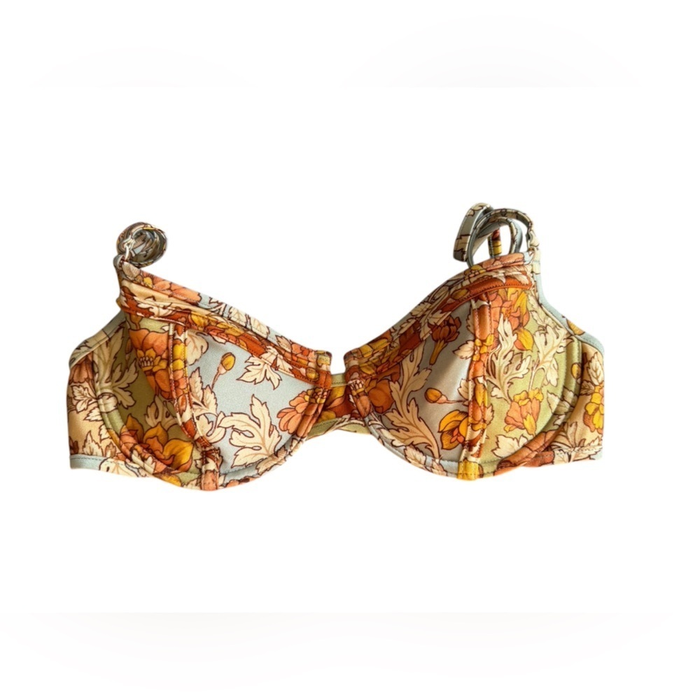 Zimmermann Andie Floral Underwired Bikini Top Size 0CD